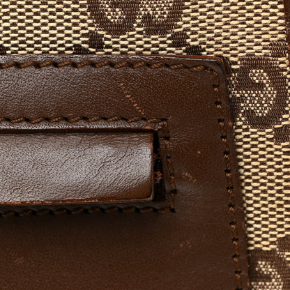 Gucci Monogram Flap Pocket Messenger Bag Beige Dark Brown 19 of 31