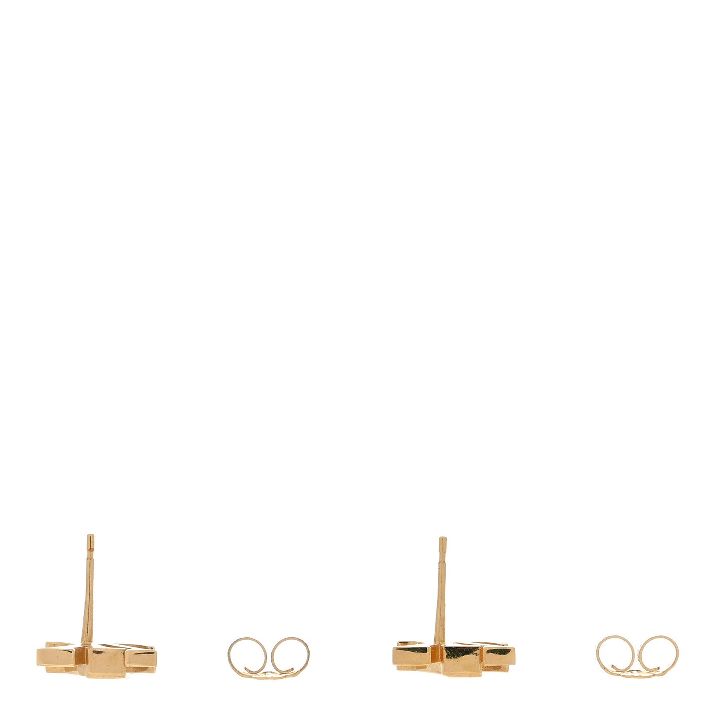 Metal Enamel LV Iconic Earrings Gold