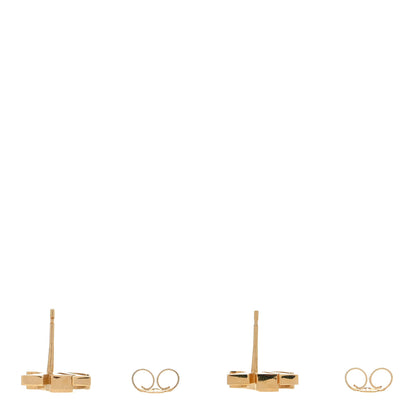 Louis Vuitton Metal Enamel LV Iconic Earrings Gold 3 of 4