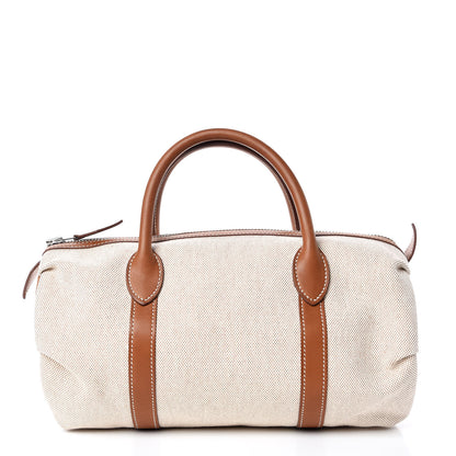 Hermes Toile Natural Barenia Polochon Mademoiselle Bag 1 of 10
