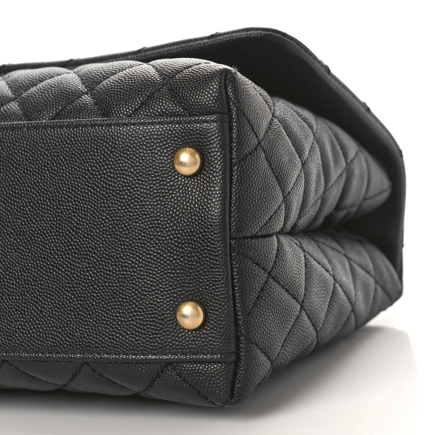 Chanel Caviar Lizard Quilted Small Coco Handle Flap Black 9 of 10