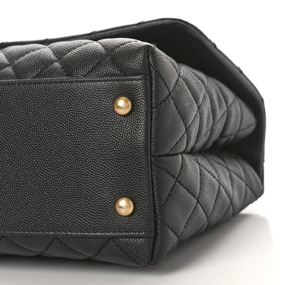 Chanel Caviar Lizard Quilted Small Coco Handle Flap Black 9 of 10