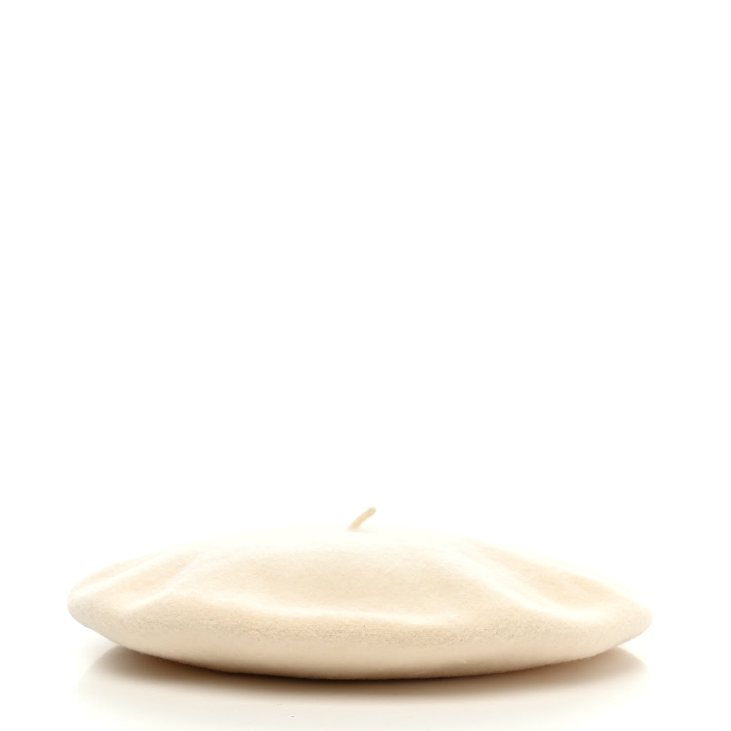 Chanel Wool PVC Camellia CC Beret Cream 2 of 3