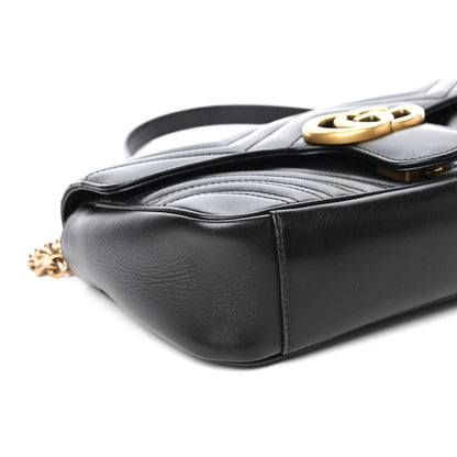 Gucci Calfskin Matelasse Small GG Marmont Shoulder Bag Black 8 of 10