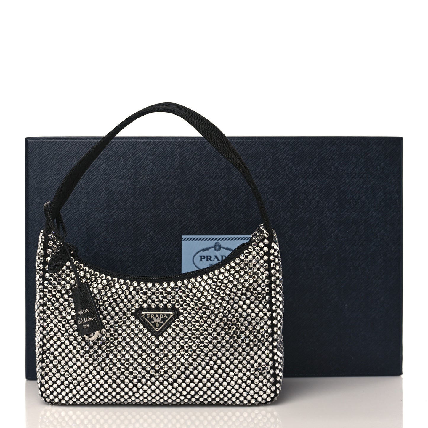 Satin Crystal Mini Re-Edition 2000 Bag Cristal