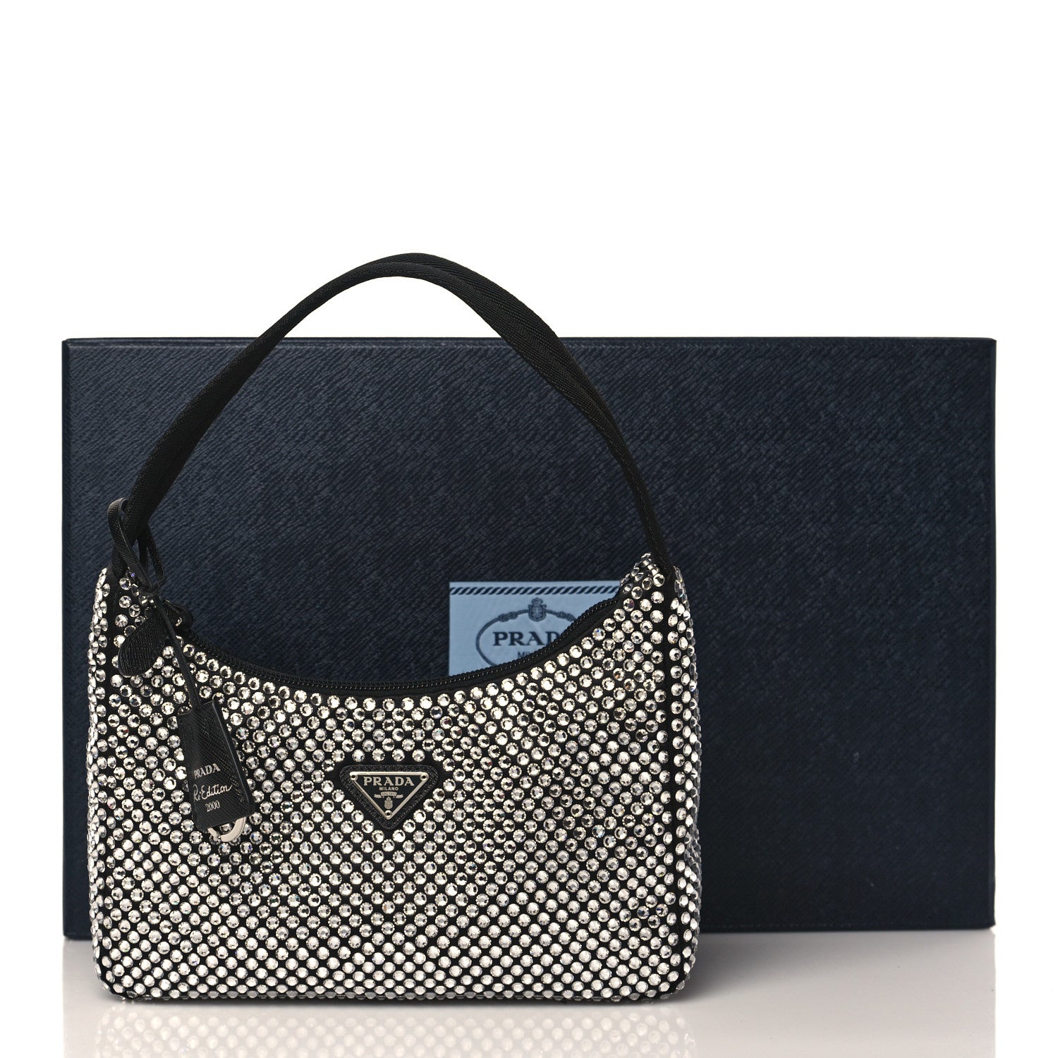 Prada Satin Crystal Mini Re-Edition 2000 Bag Cristal 10 of 10