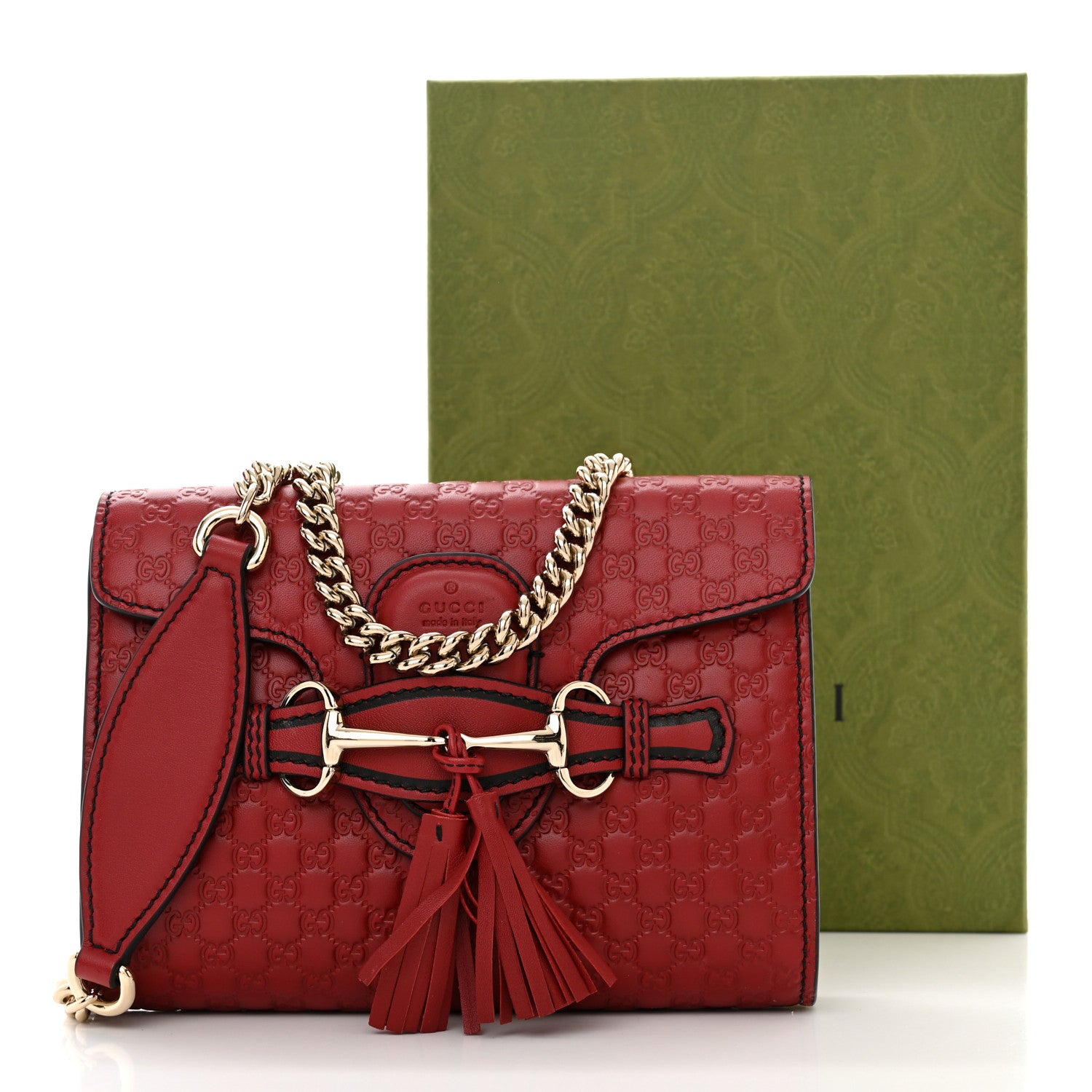 Gucci Soft Microguccissima Mini Emily Chain Shoulder Bag Rosso 11 of 11