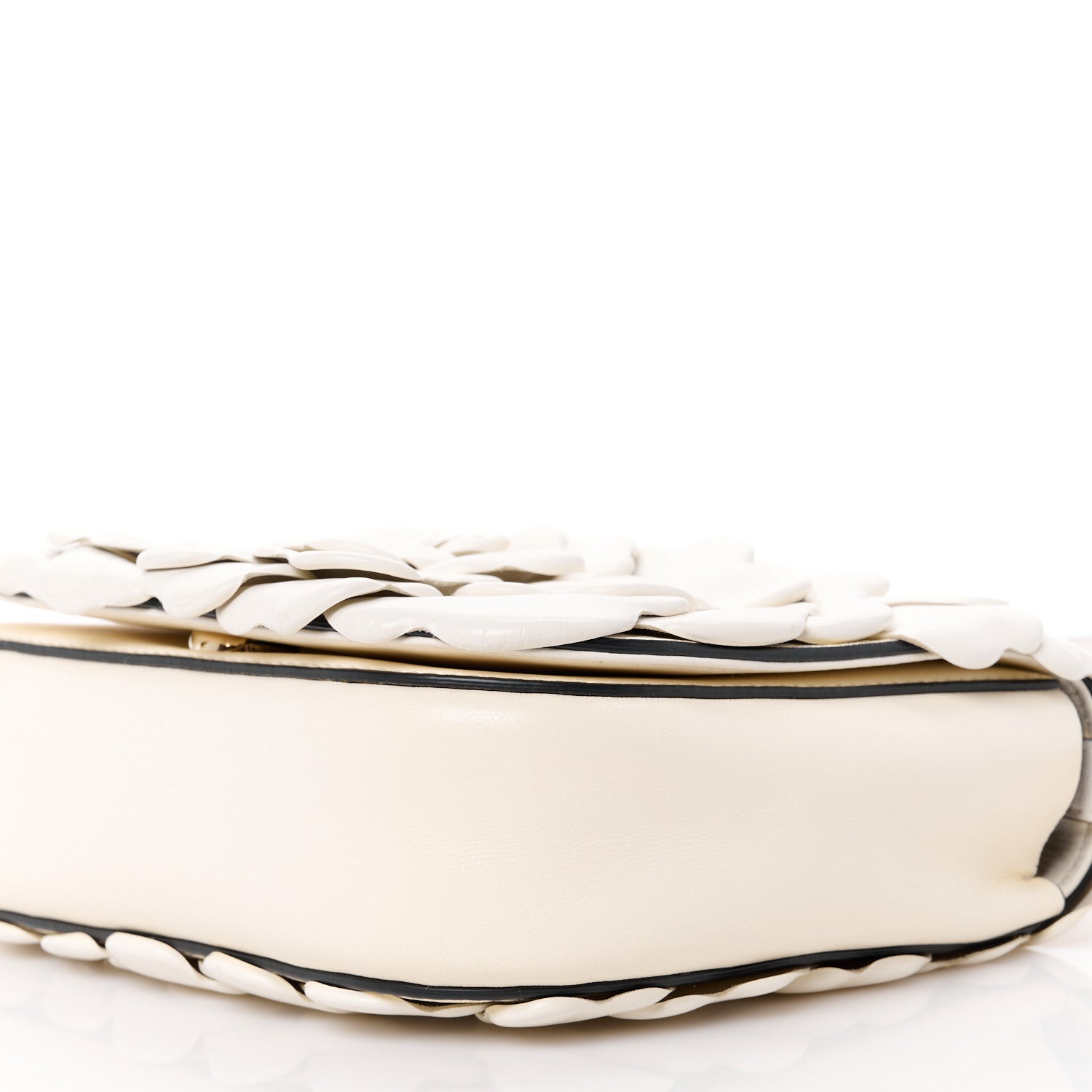 Valentino Garavani VALENTINO GARAVANI Nappa Atelier 03 Rose Edition Small Flap Crossbody Bag Ivory 12 of 13