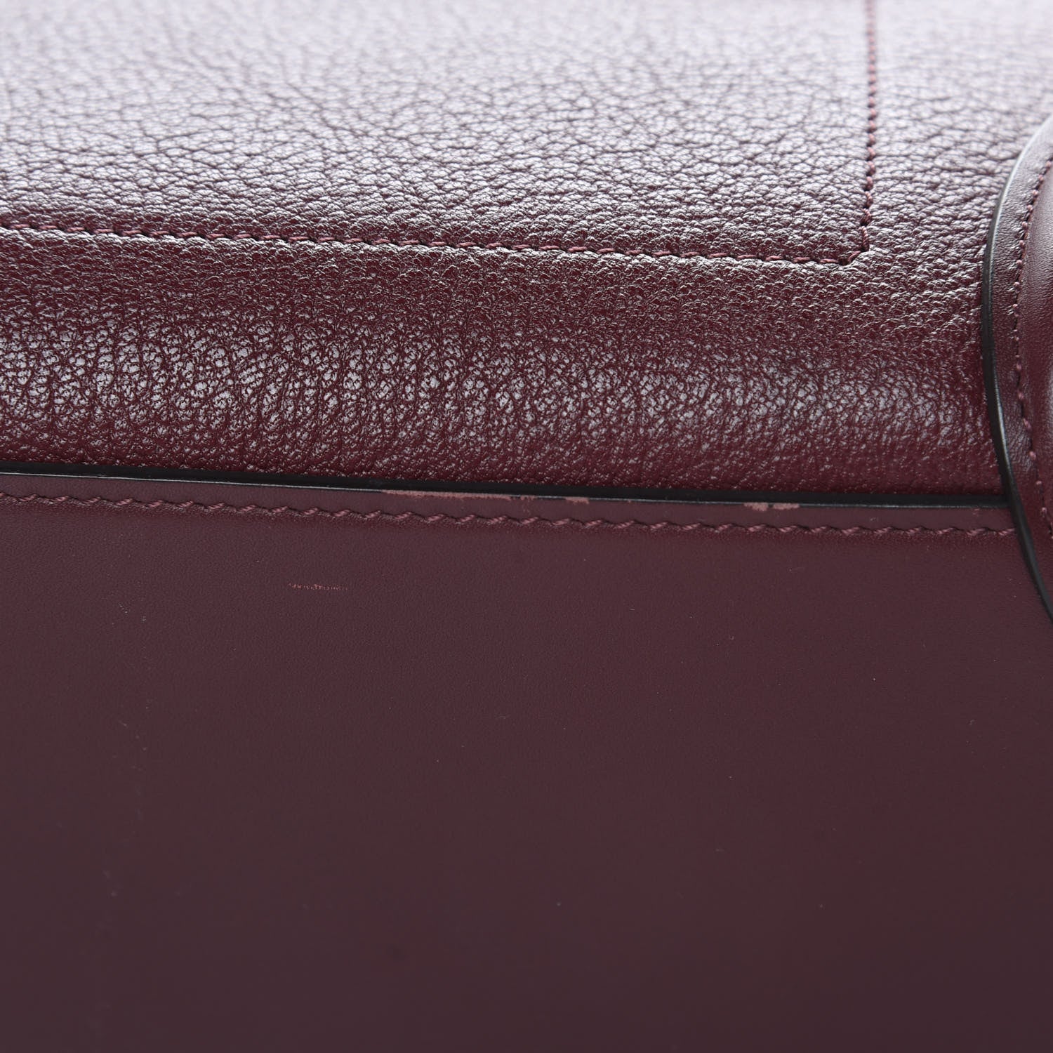 Celine Goatskin Calfskin Micro Luggage Burgundy 11 of 15