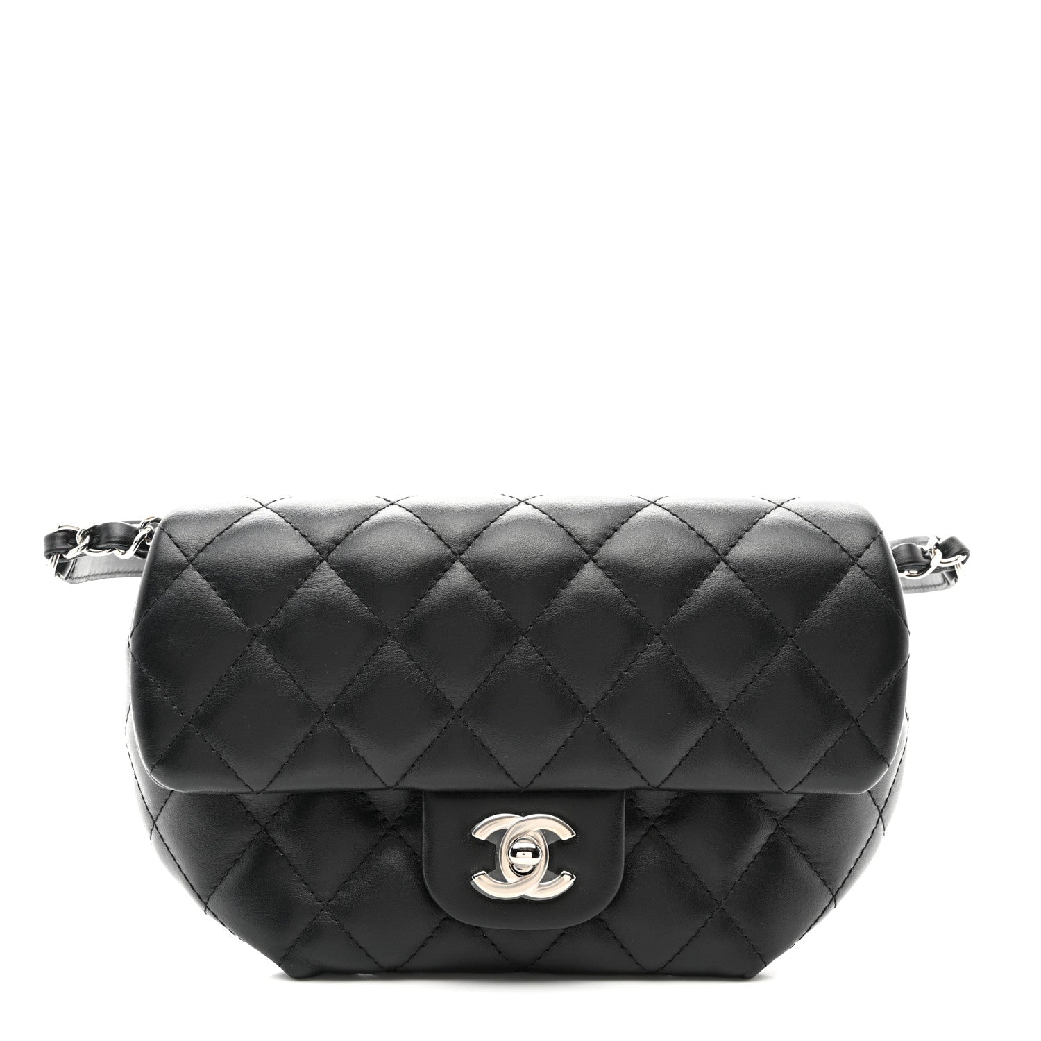 Chanel Calfskin Quilted CC Uniform Flap Belt Bag Black 1 of 10