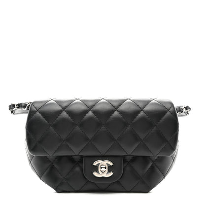Chanel Calfskin Quilted CC Uniform Flap Belt Bag Black 1 of 10