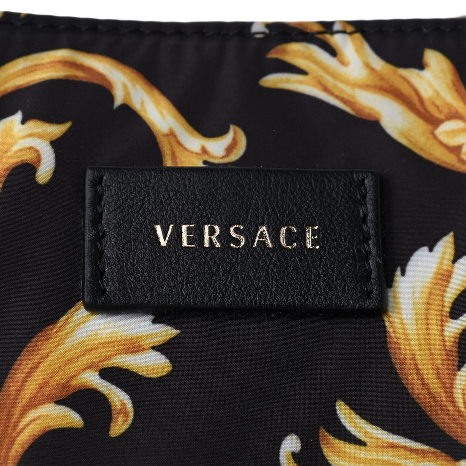 Versace Nylon Baroque Print Tote Black 6 of 8