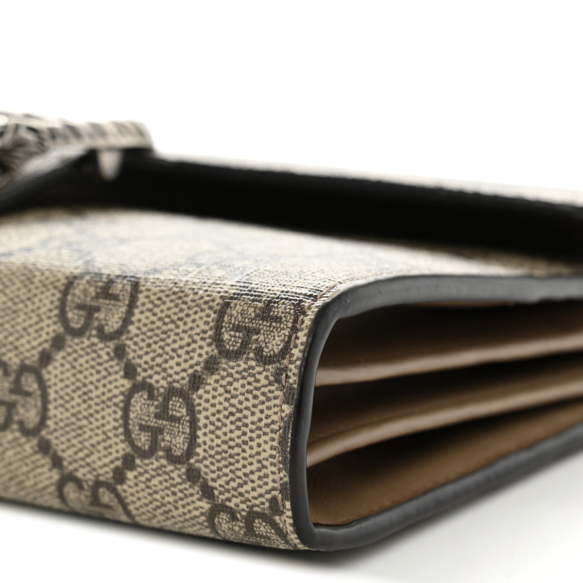 Gucci GG Supreme Monogram Mini Dionysus Chain Wallet Beige Taupe 9 of 10