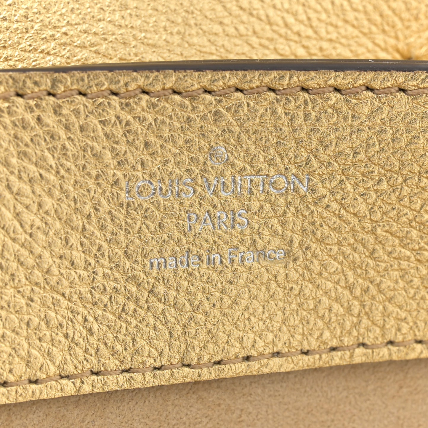 Metallic Calfskin Lockme Mini Backpack Gold