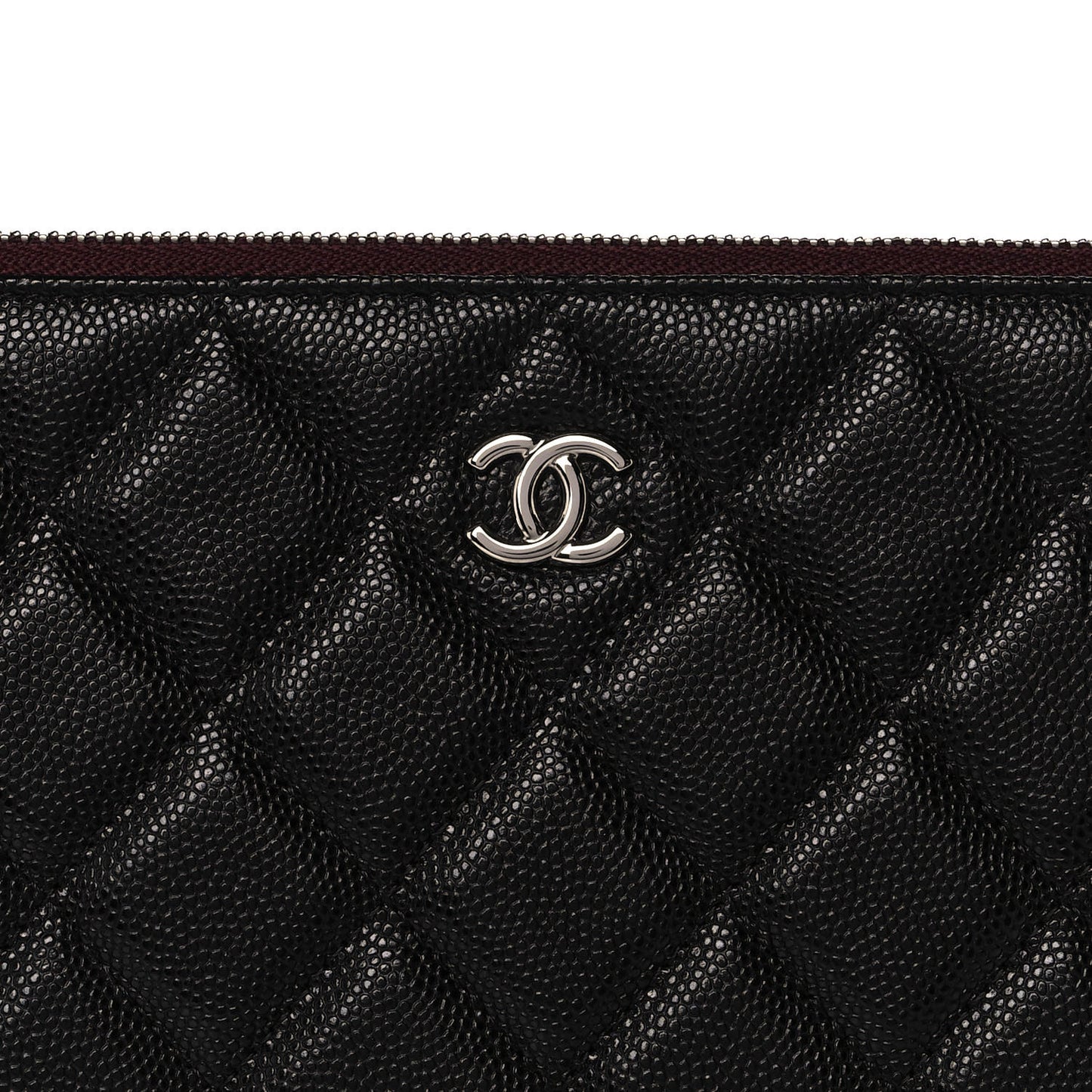 Caviar Quilted Medium Cosmetic Case Black