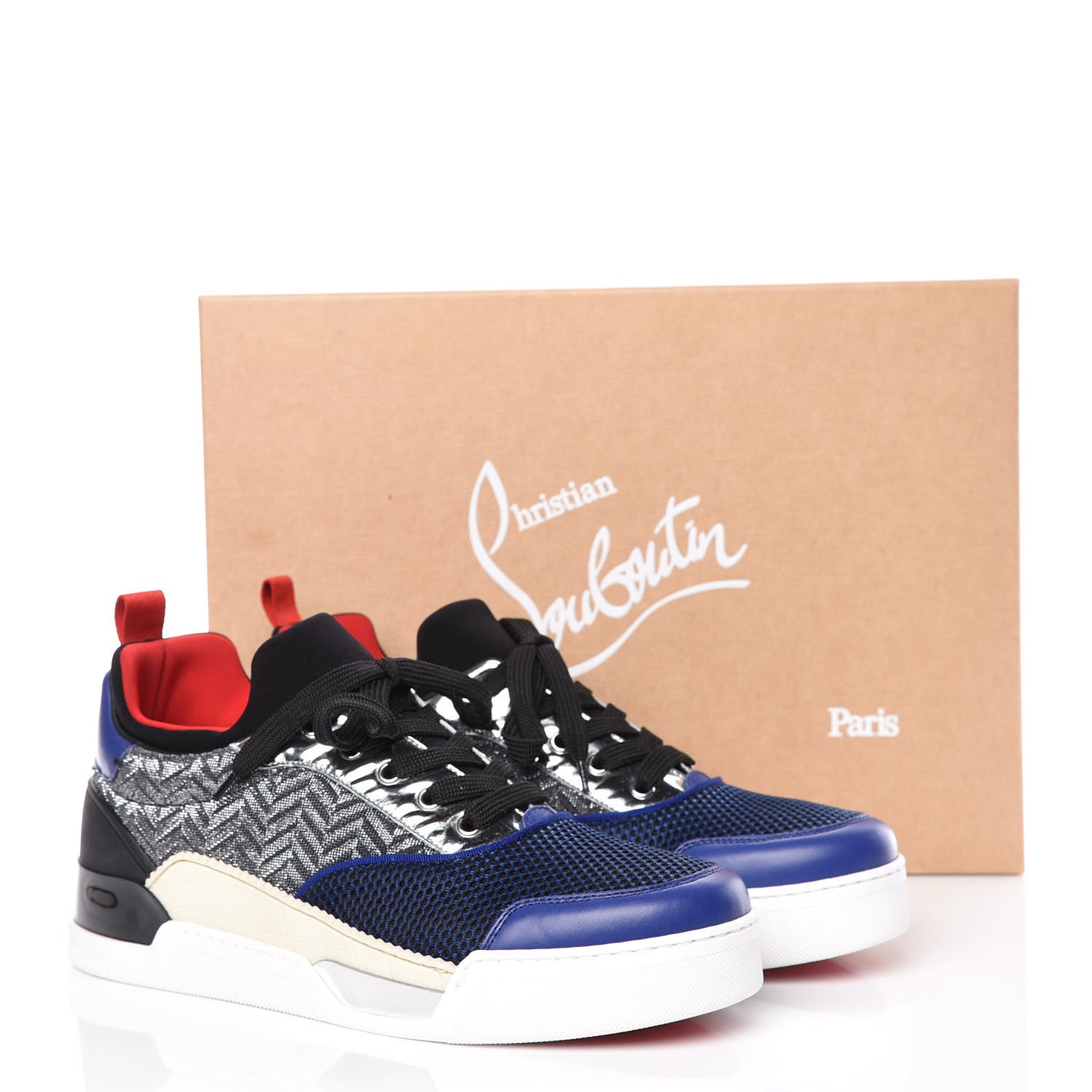 Calfskin Mesh Mens Aurelien Flat Sneakers 43 Multi