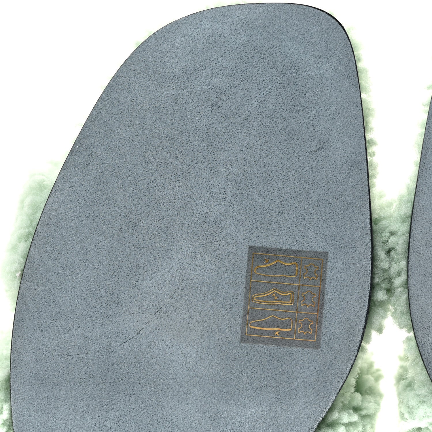 Hermes Woolskin Oran Sandals 38.5 Vert D’Eau 6 of 11