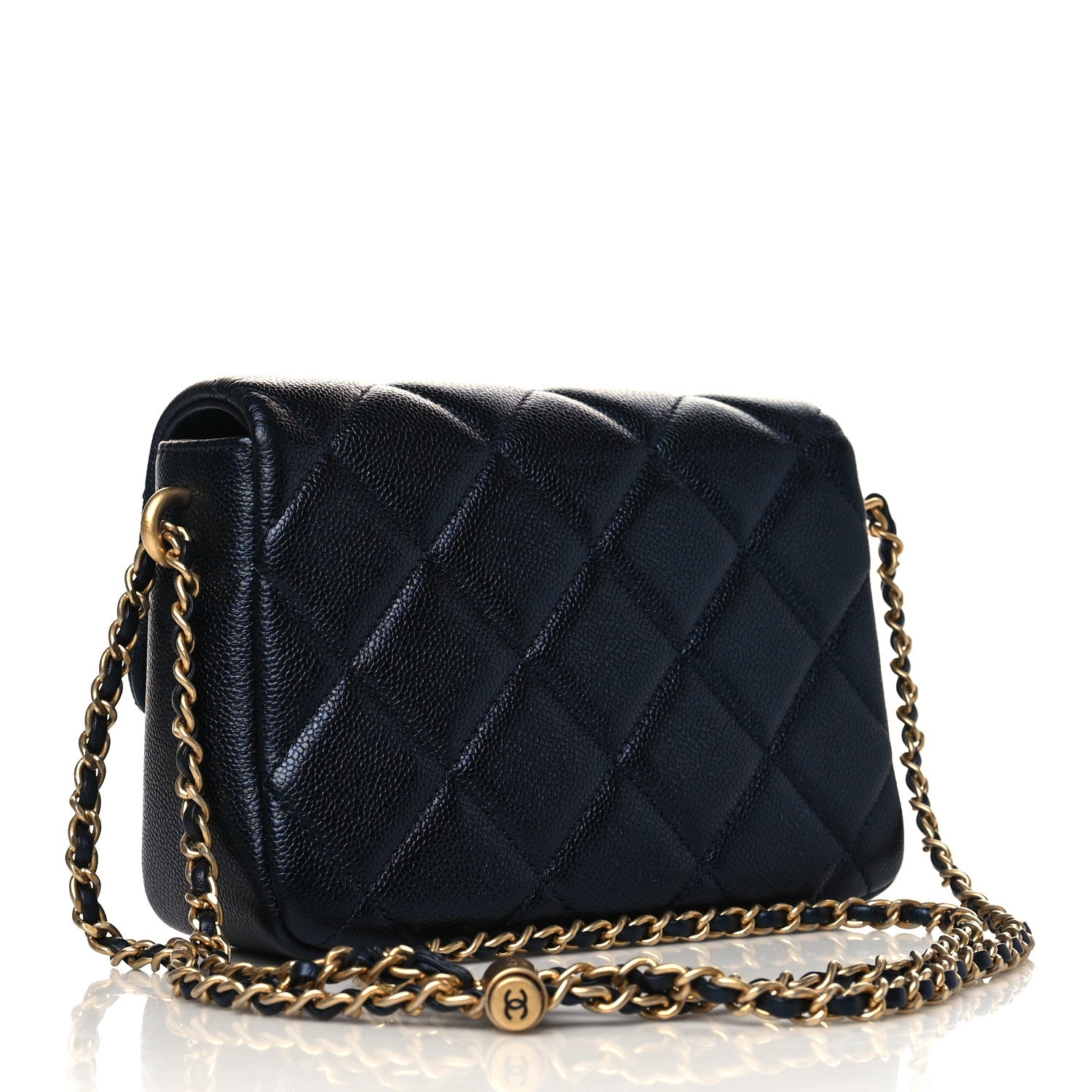Chanel Iridescent Caviar Quilted Mini My Perfect Flap Dark Blue 3 of 8