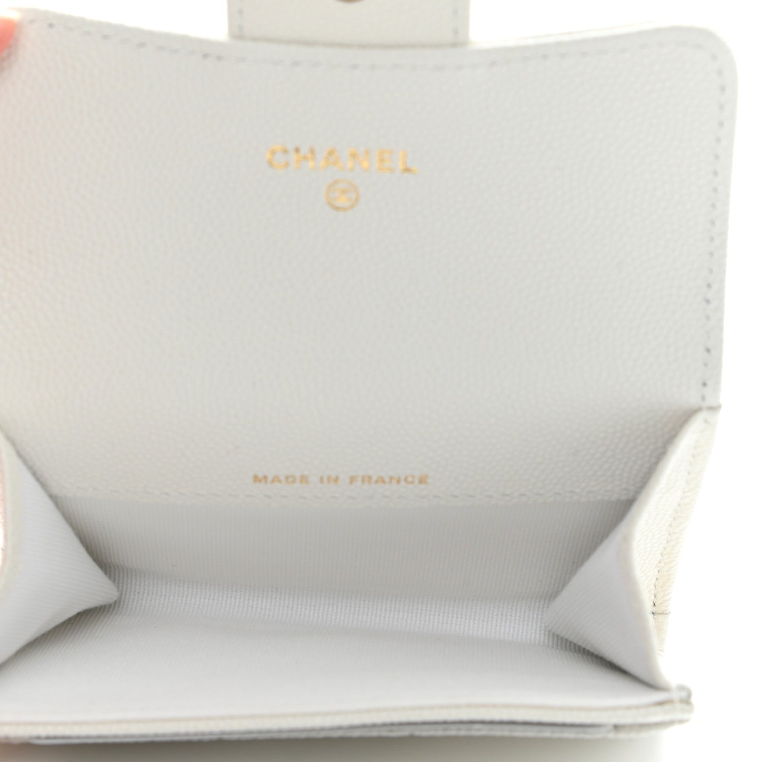 Chanel Caviar Quilted Flap Card Holder Wallet White 5 of 11