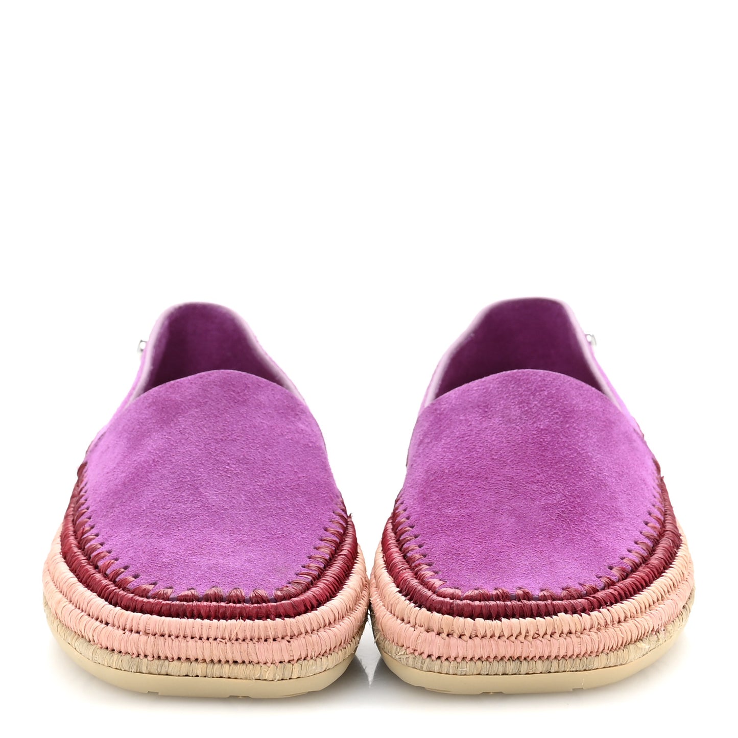 Suede Raffia Rio Slipper 38 Fuchsia