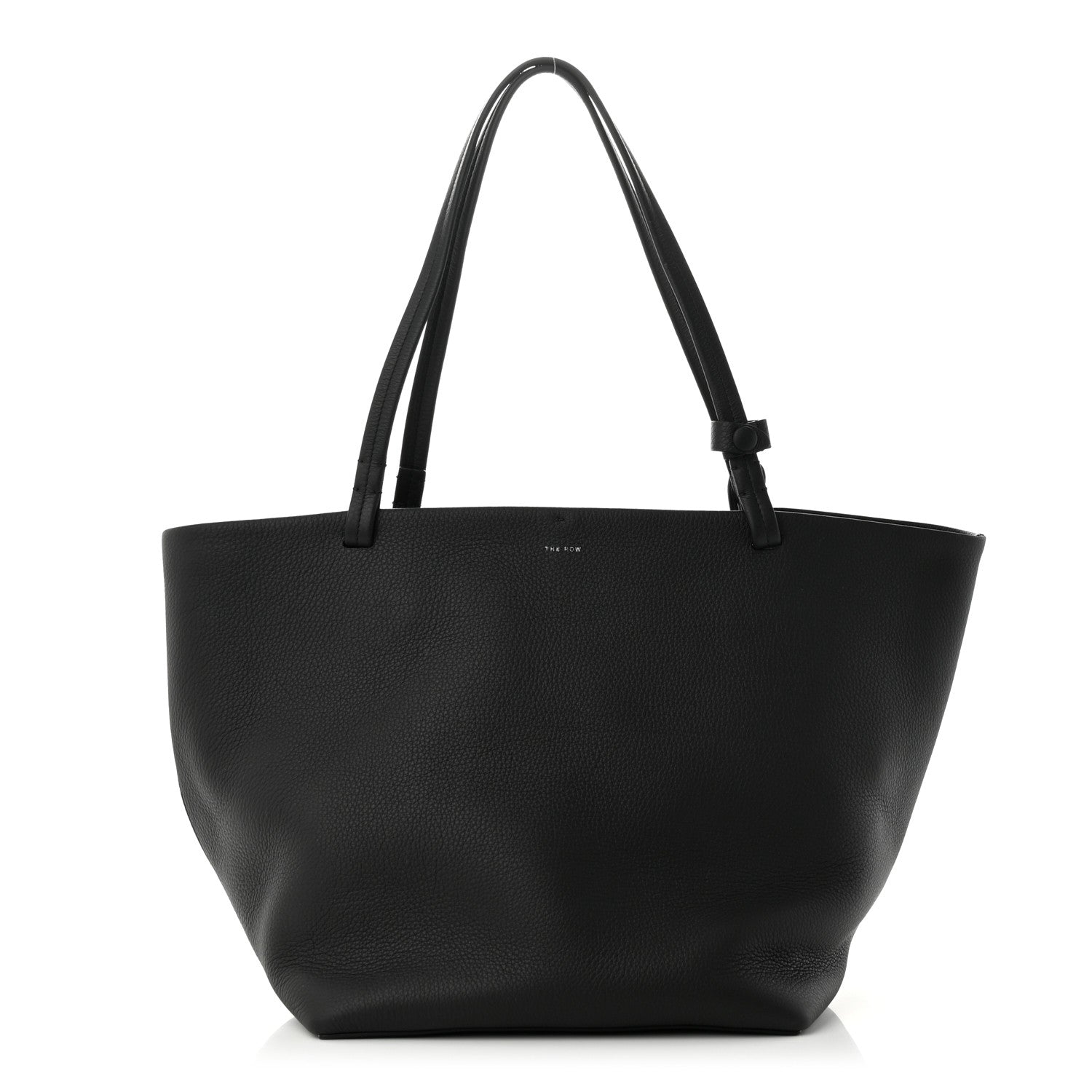 The Row Grained Calfskin Park Tote Three Black 3 of 10