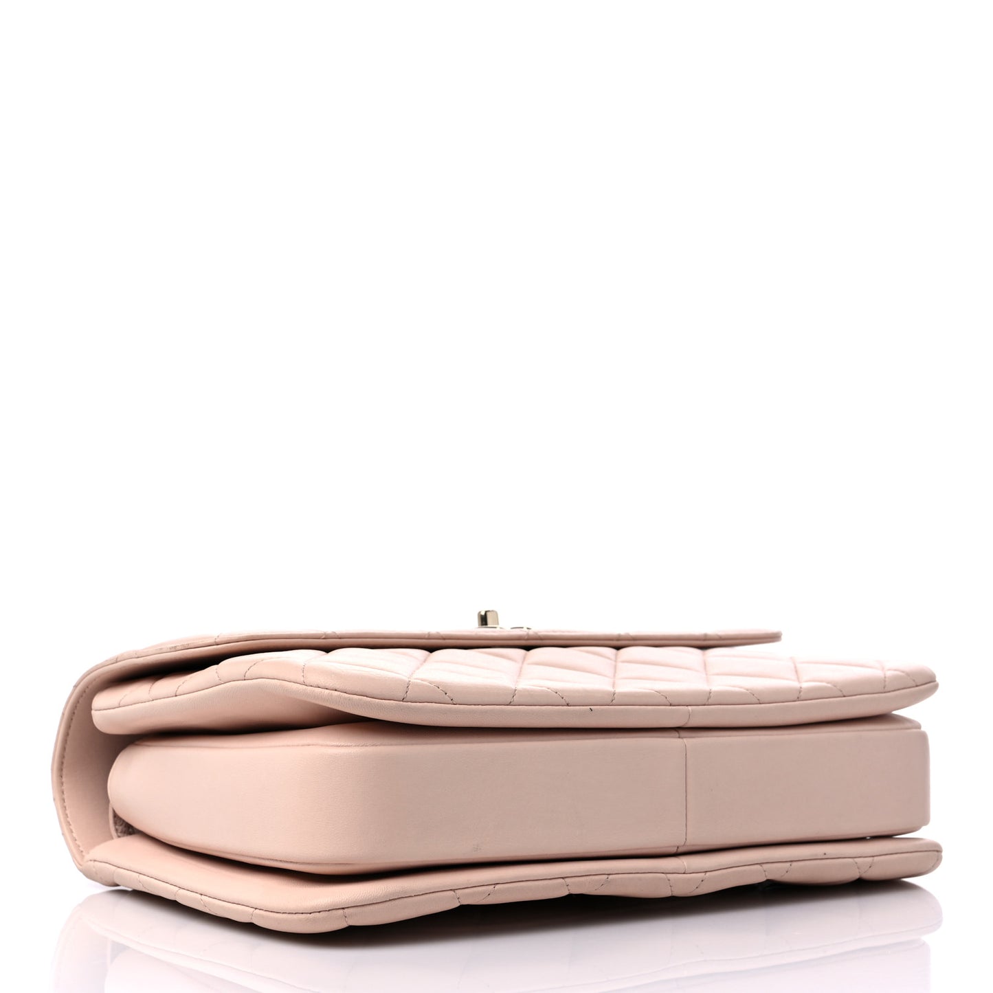 Lambskin Quilted Medium Trendy CC Flap Dual Handle Bag Beige