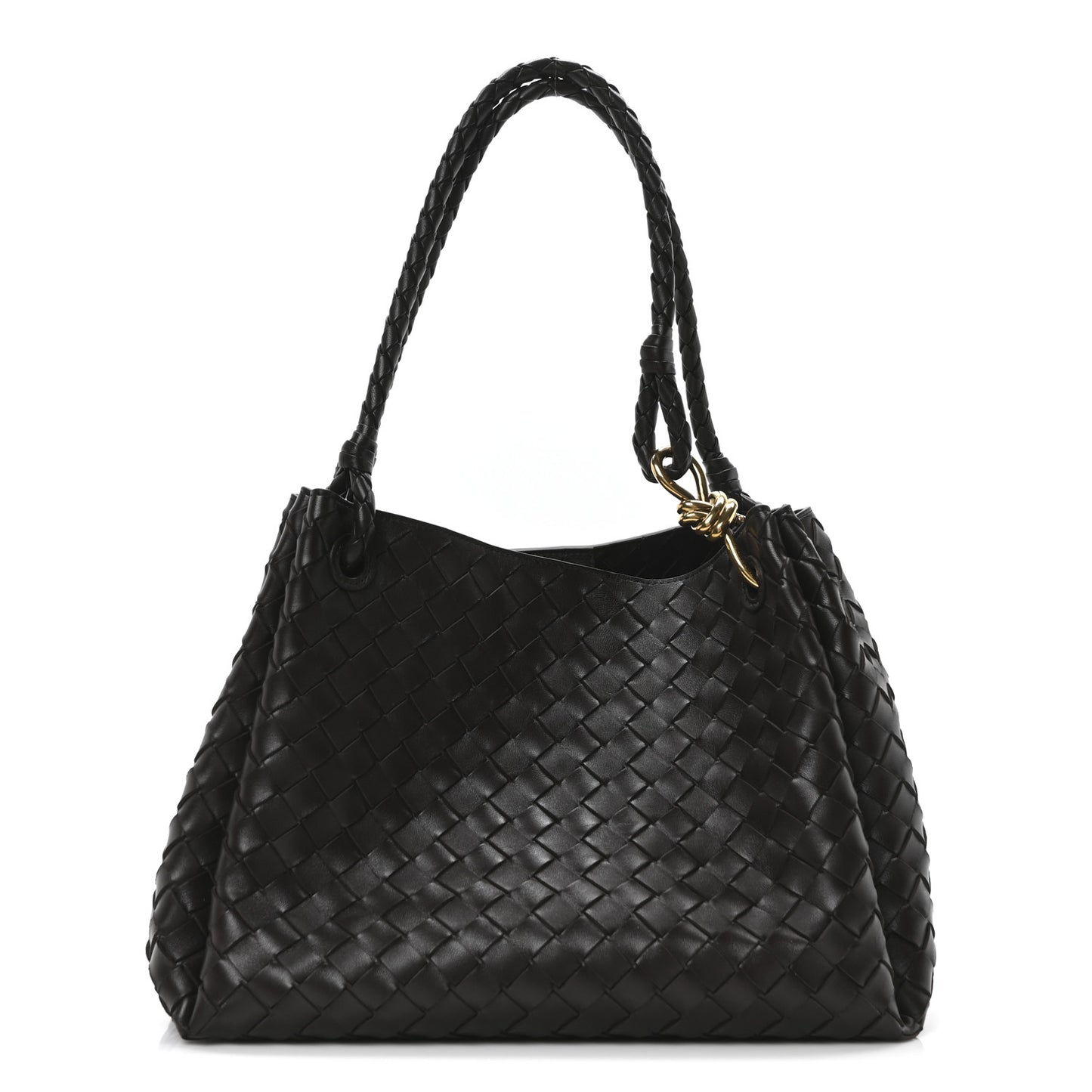 Nappa Intrecciato Large Andiamo Parachute Shoulder Bag Fondant