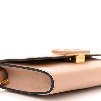 Valentino Garavani Grained Calfskin VSling Clutch With Shoulder Strap Rose Cannelle 8 of 9