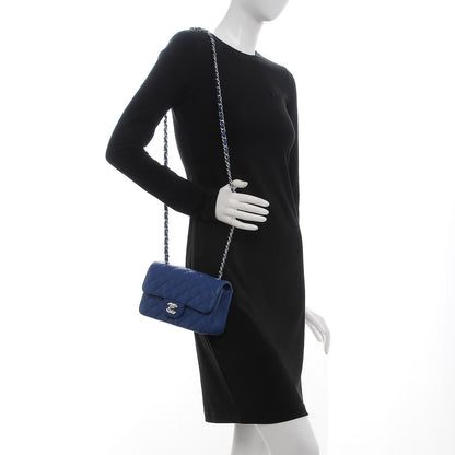 Chanel Caviar Quilted Mini Rectangular Flap Blue 2 of 7