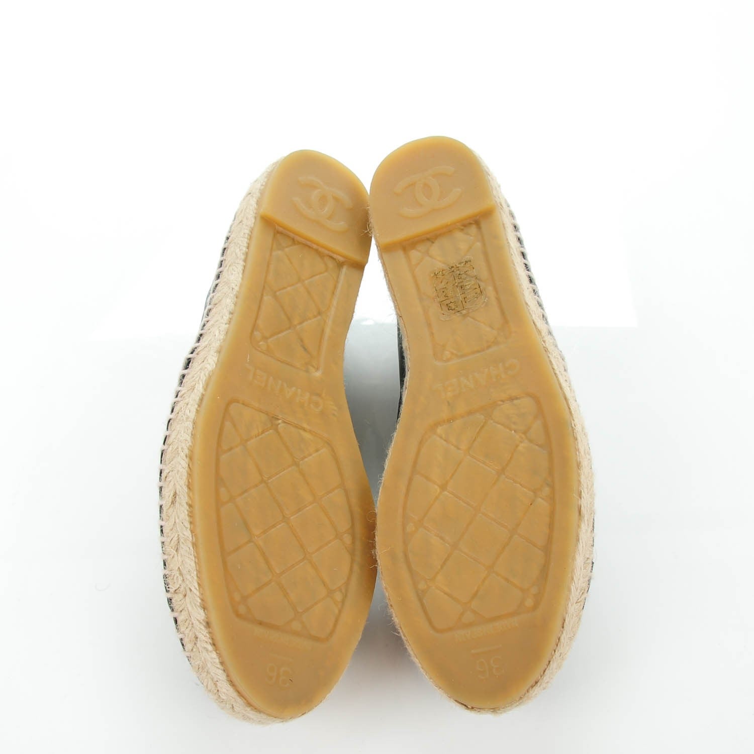 Chanel Lambskin CC Espadrilles 36 Black 6 of 9