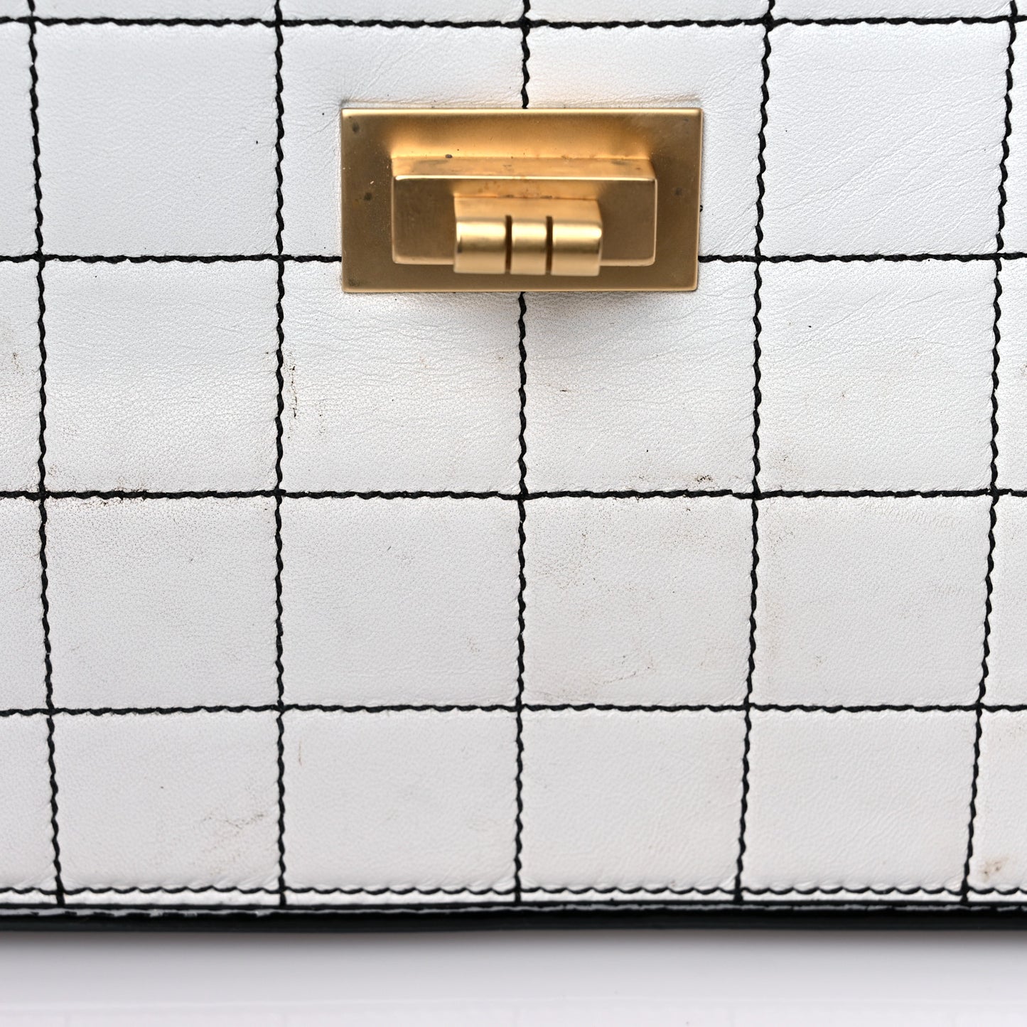 Lambskin Reissue Chocolate Bar Flap White Black
