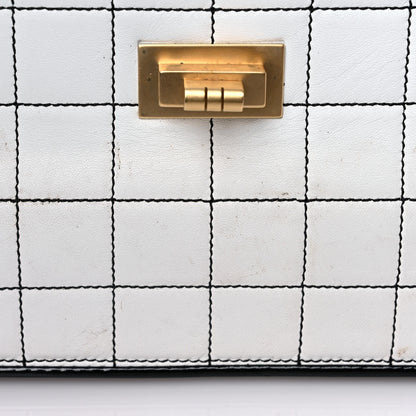 Chanel Lambskin Reissue Chocolate Bar Flap White Black 17 of 30