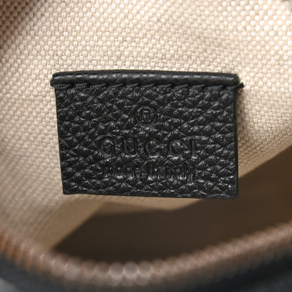 Gucci Grained Calfskin Mini Logo Messenger Bag Black 6 of 9