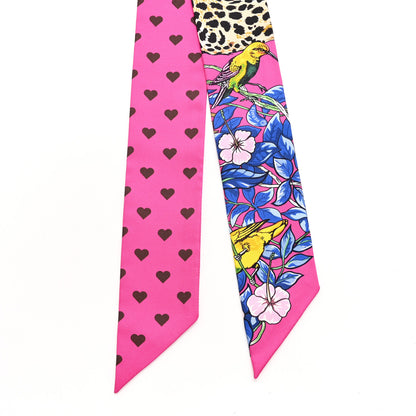 Hermes Silk Jungle Love Love Twilly Rose Vif Bleu Roy 2 of 4
