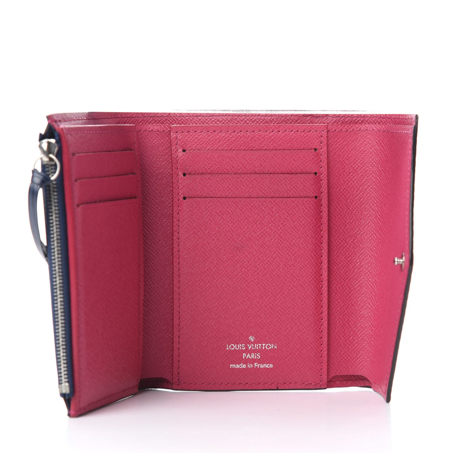 Epi Victorine Wallet Indigo Hot Pink