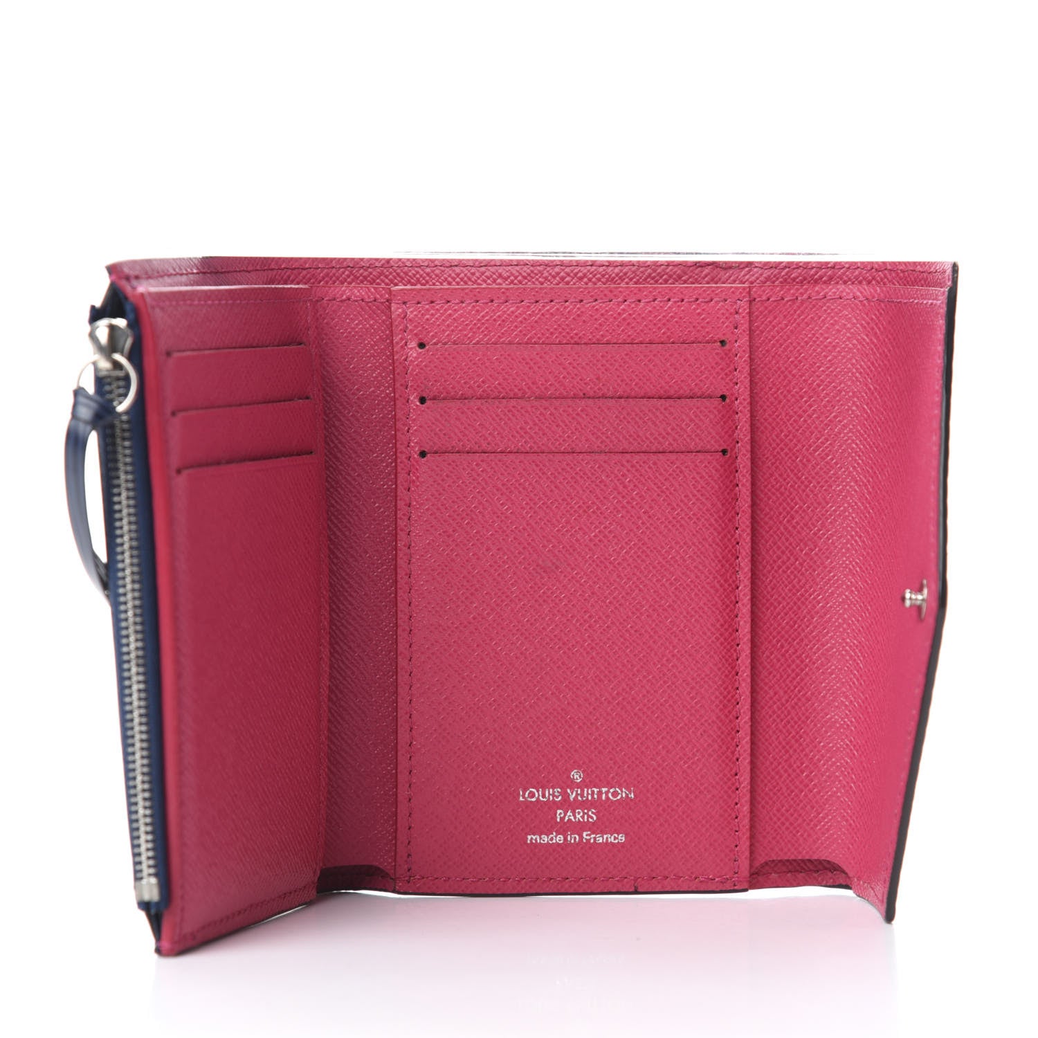 Louis Vuitton Epi Victorine Wallet Indigo Hot Pink 5 of 7