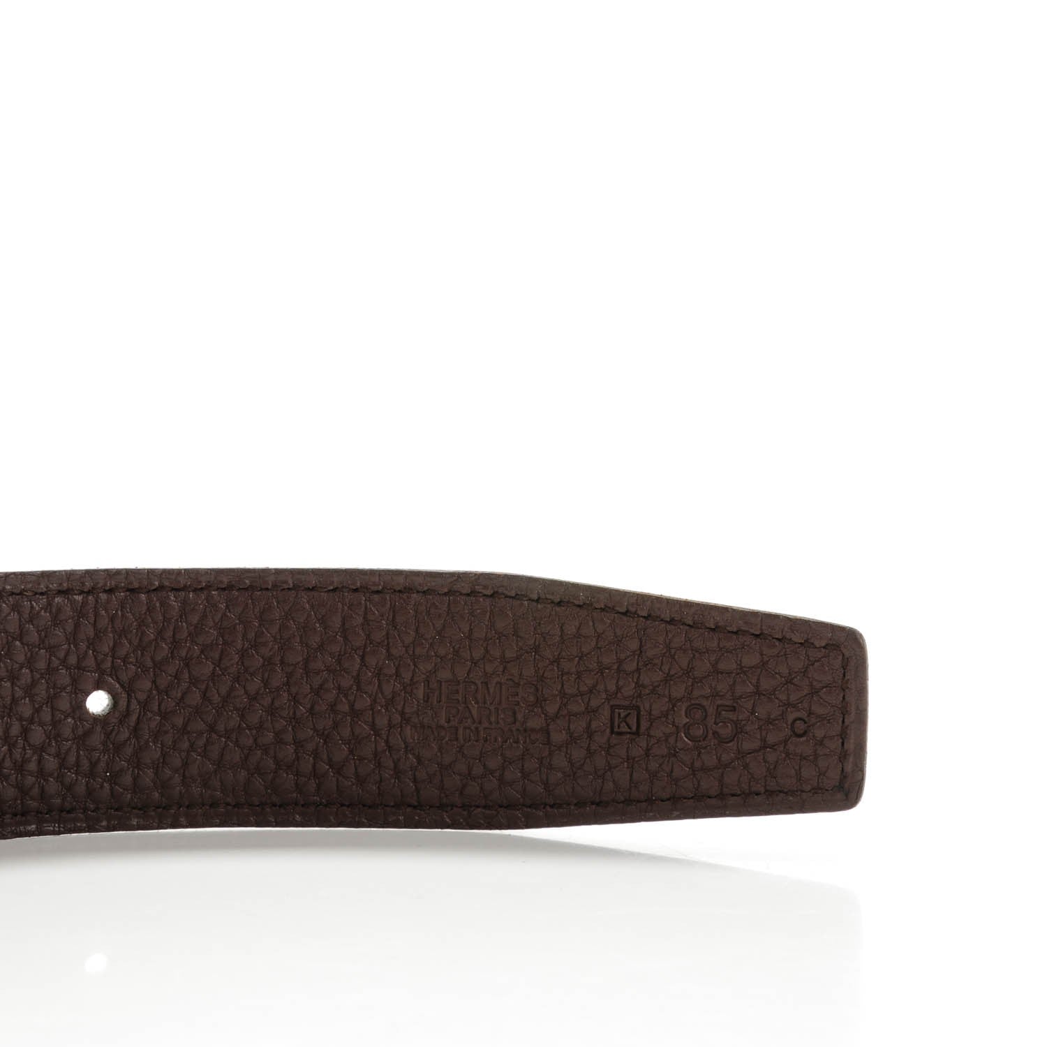 Hermes Box Togo 32mm Belt Strap 85 Black Chocolate 2 of 5