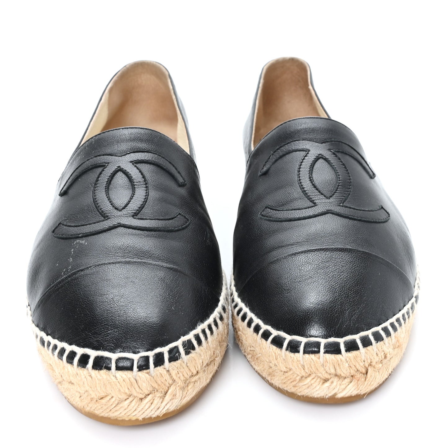 Lambskin CC Espadrilles 40 Black