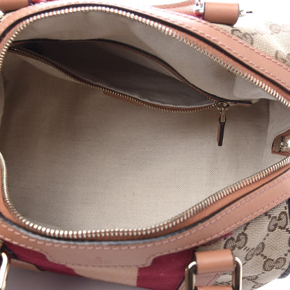 Gucci Monogram Vintage Web Small Boston Beige 6 of 10
