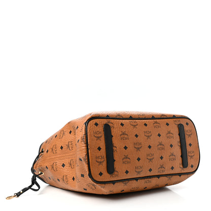 MCM Visetos Medium Project Reversible Shopper Tote Cognac 5 of 10