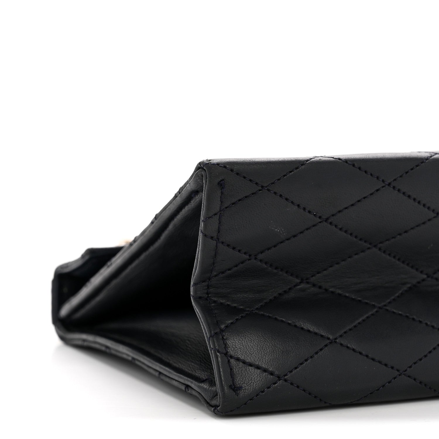 Chanel Lambskin Diamond Stitch Envelope Single Flap Black 9 of 12