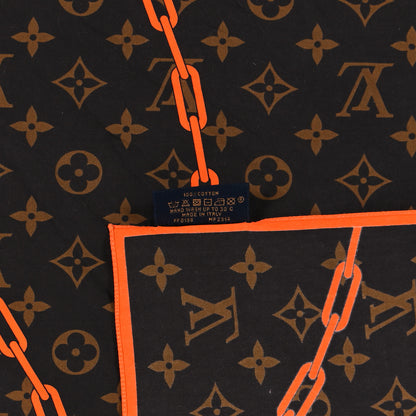 Louis Vuitton Cotton Monogram Solar Ray Bandana Scarf Orange 3 of 3