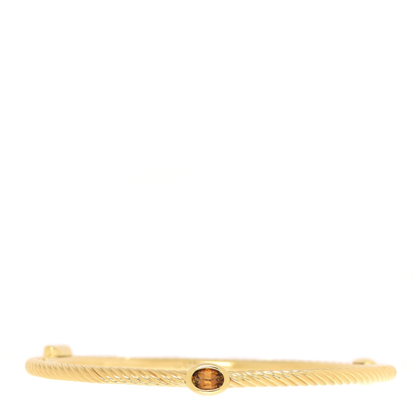 18K Yellow Gold Citrine Cable Classics Bangle Bracelet
