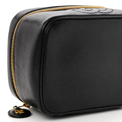 Chanel Caviar Vanity Cosmetic Case Black 9 of 11