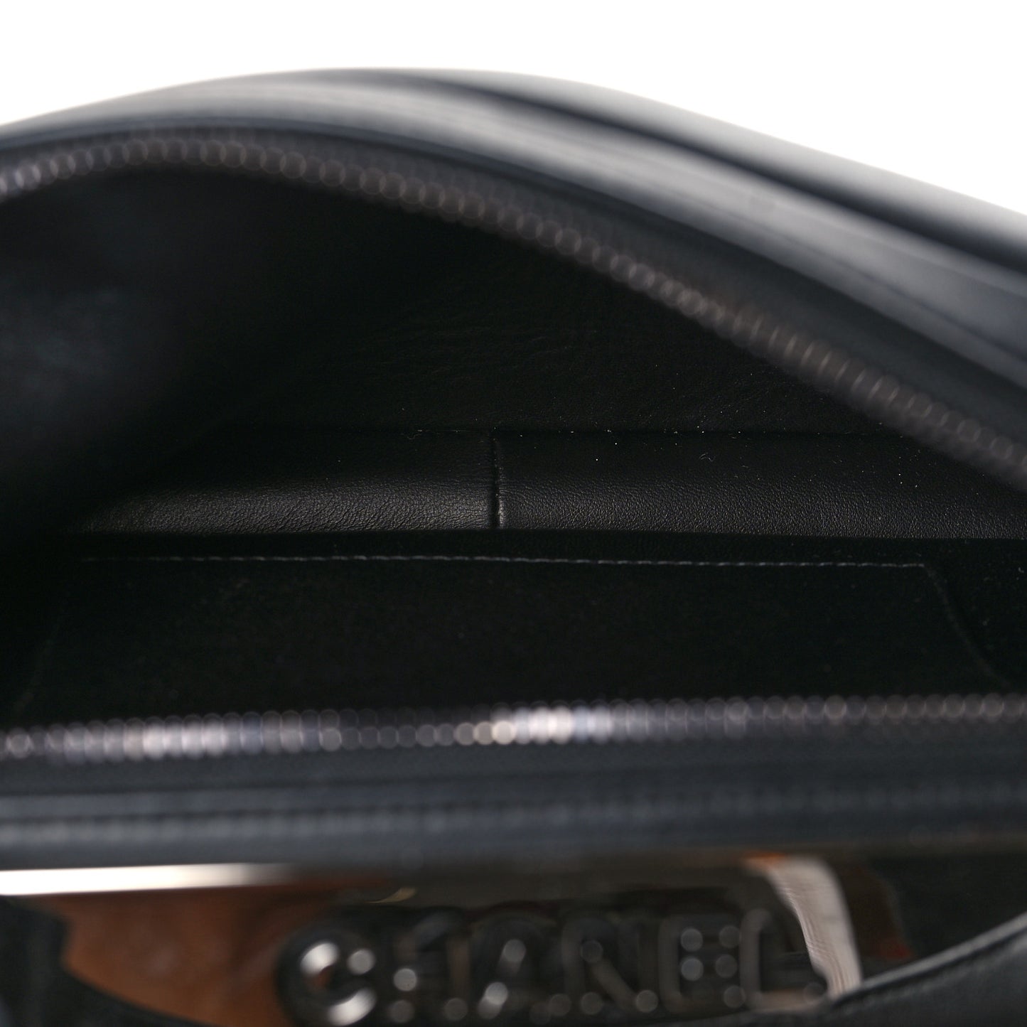 Calfskin Small Trendy CC Bowling Bag Black