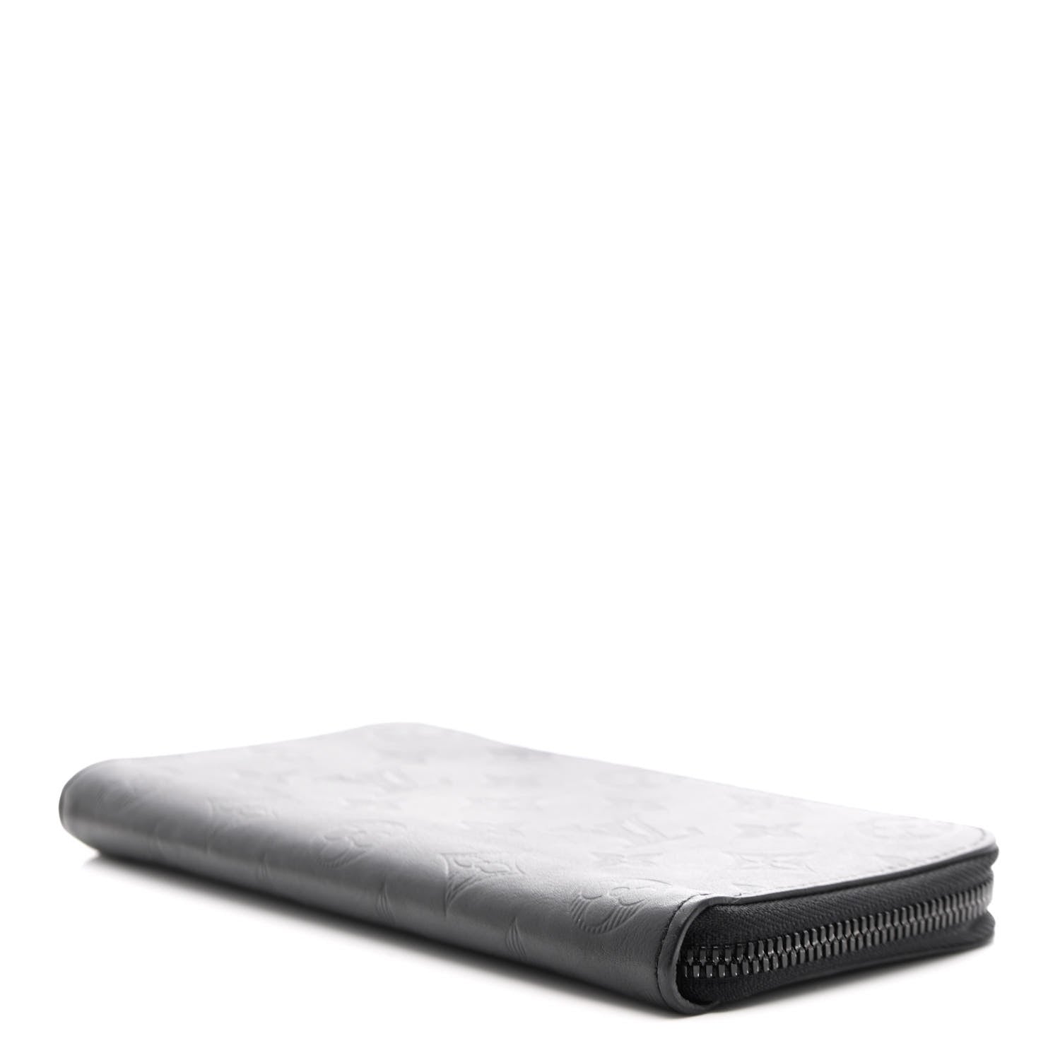 Louis Vuitton Calfskin Monogram Shadow Vertical Zippy Wallet Black 4 of 8