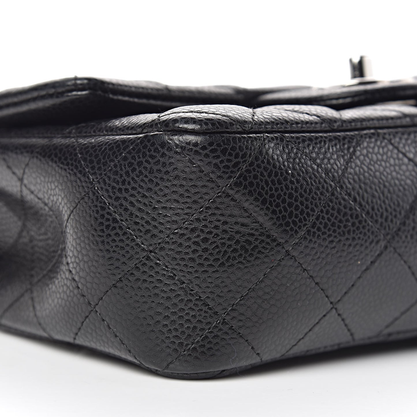 Caviar Quilted Mini Rectangular Flap Black