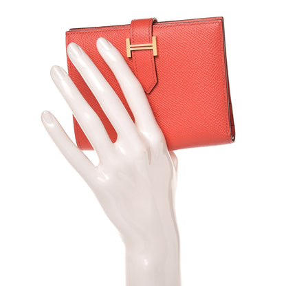 Hermes Epsom Bearn Compact Wallet Rose Jaipur 2 of 9