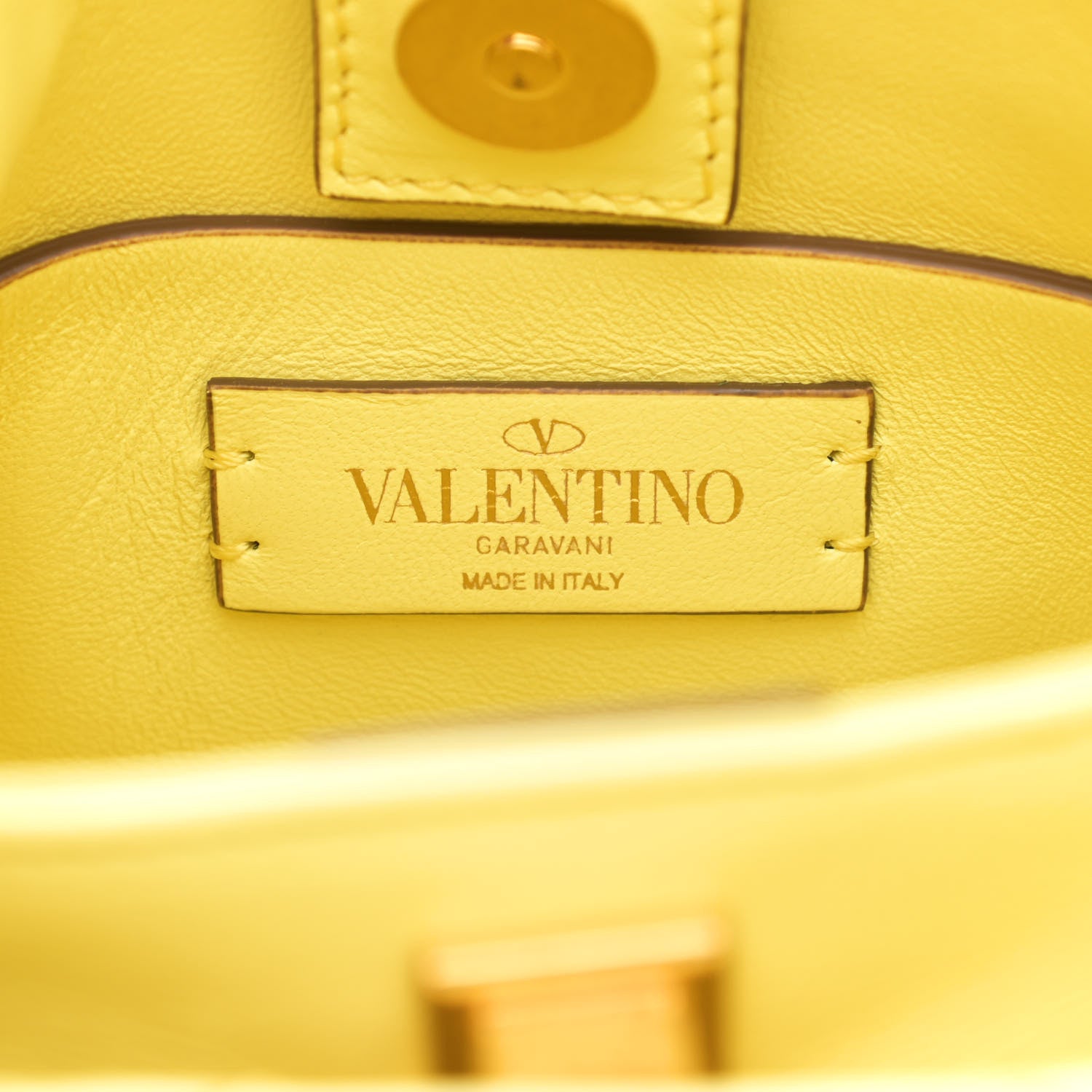Valentino Garavani Nappa Small Roman Stud The Handle Bag Lime Sorbet 6 of 9