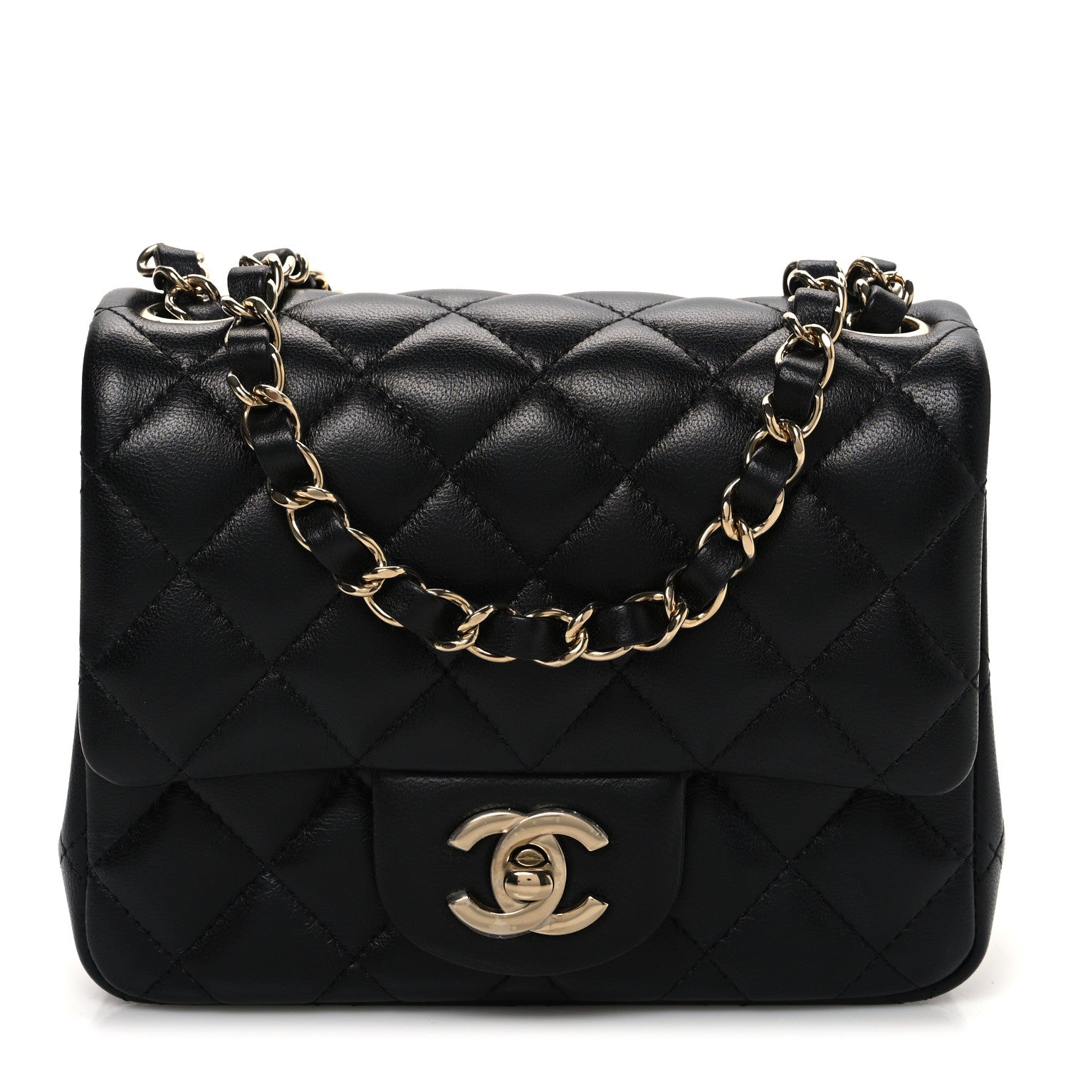 Chanel Lambskin Quilted Mini Square Flap Black 1 of 10